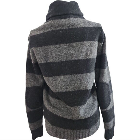 J.Crew 100% lambswool shawl neck striped sweater Small Cozy Quiet Luxury School - Picture 9 of 9
